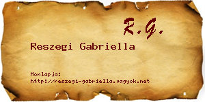 Reszegi Gabriella névjegykártya